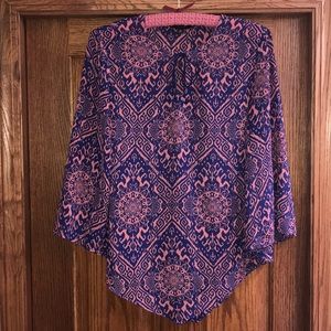 Banana Republic Sheer Boho Blouse Size Medium